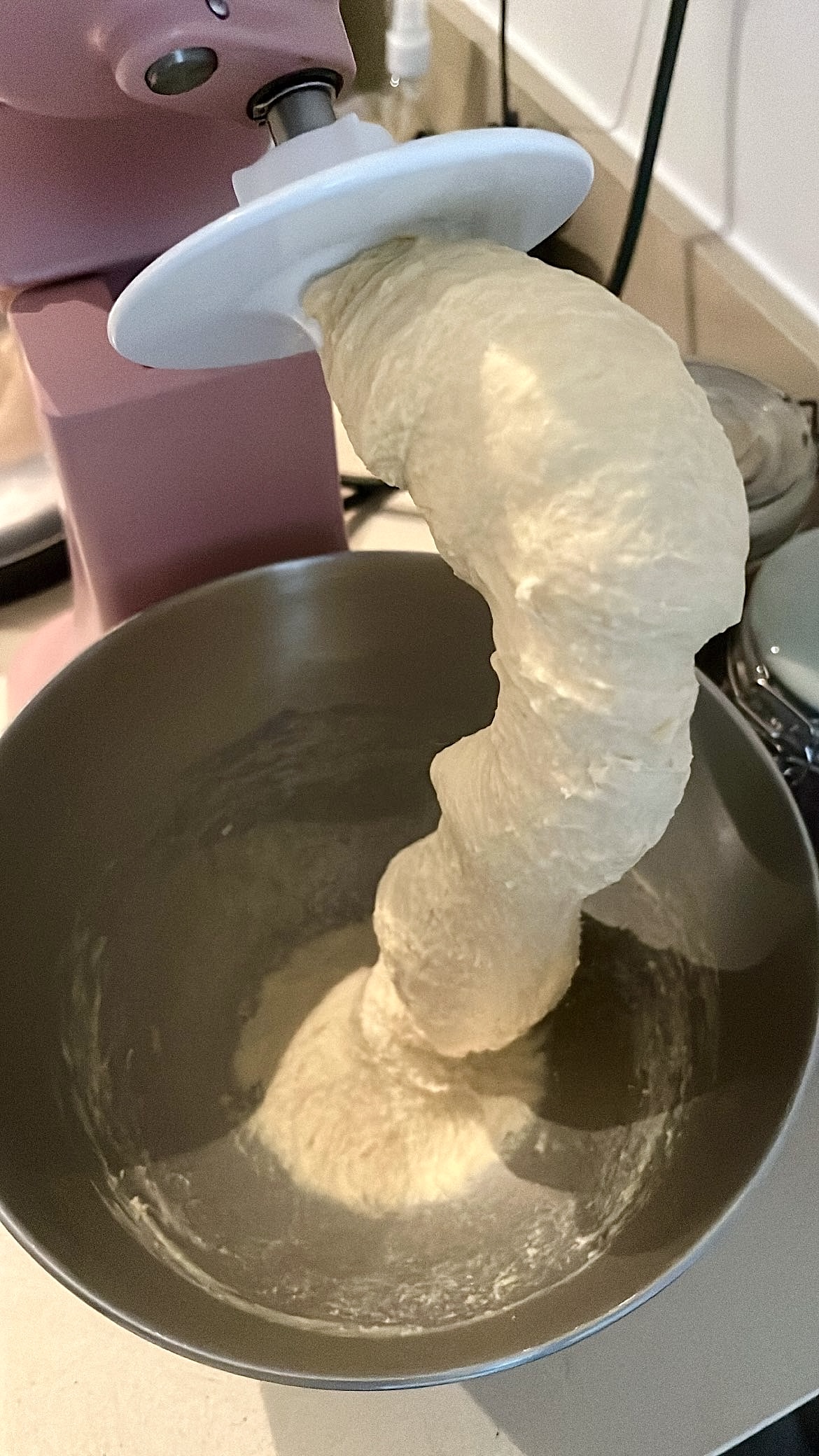 Finished dough with a smooth, uniform surface