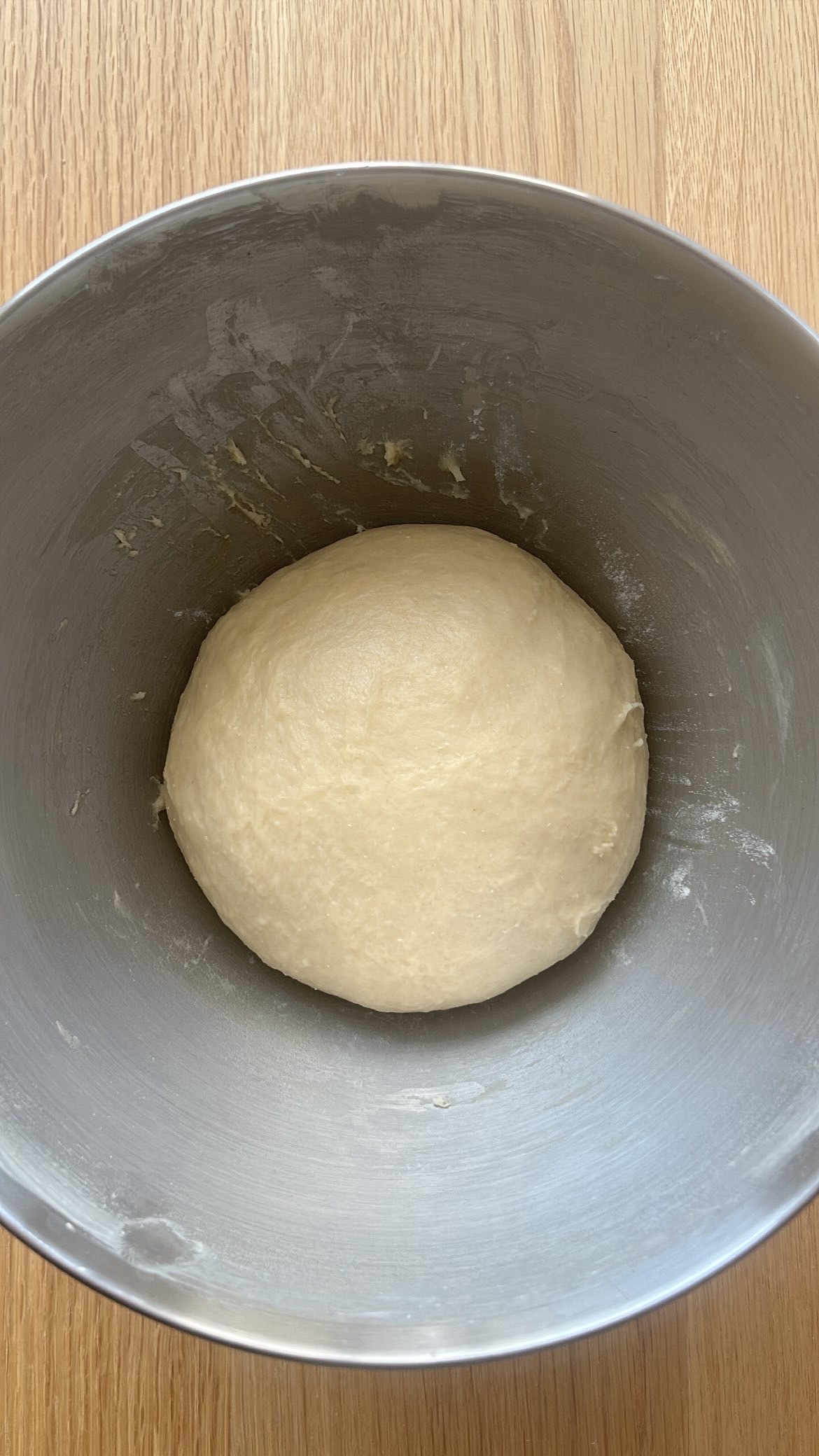 Dough in a bowl set for proofing