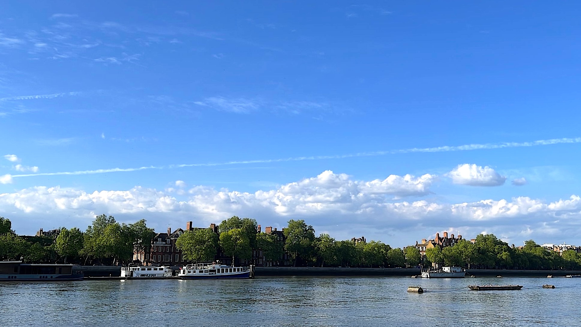 A picture of the Chelsea Riverside, featuring a peaceful seaside view.