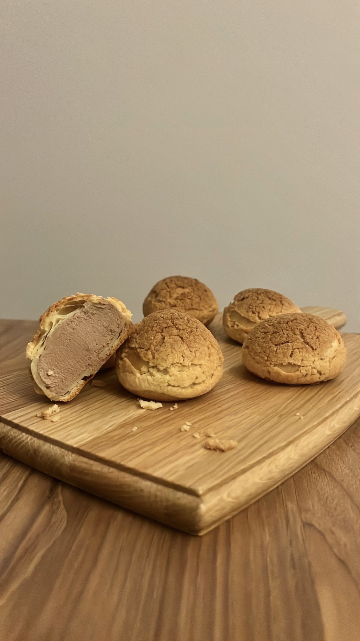 Choux pastry with choco cream inside